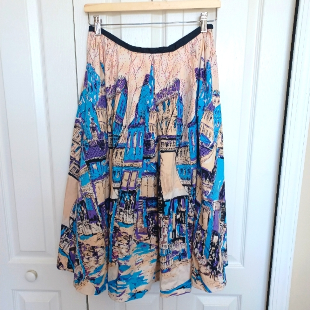 Ideology cityscape circle skirt